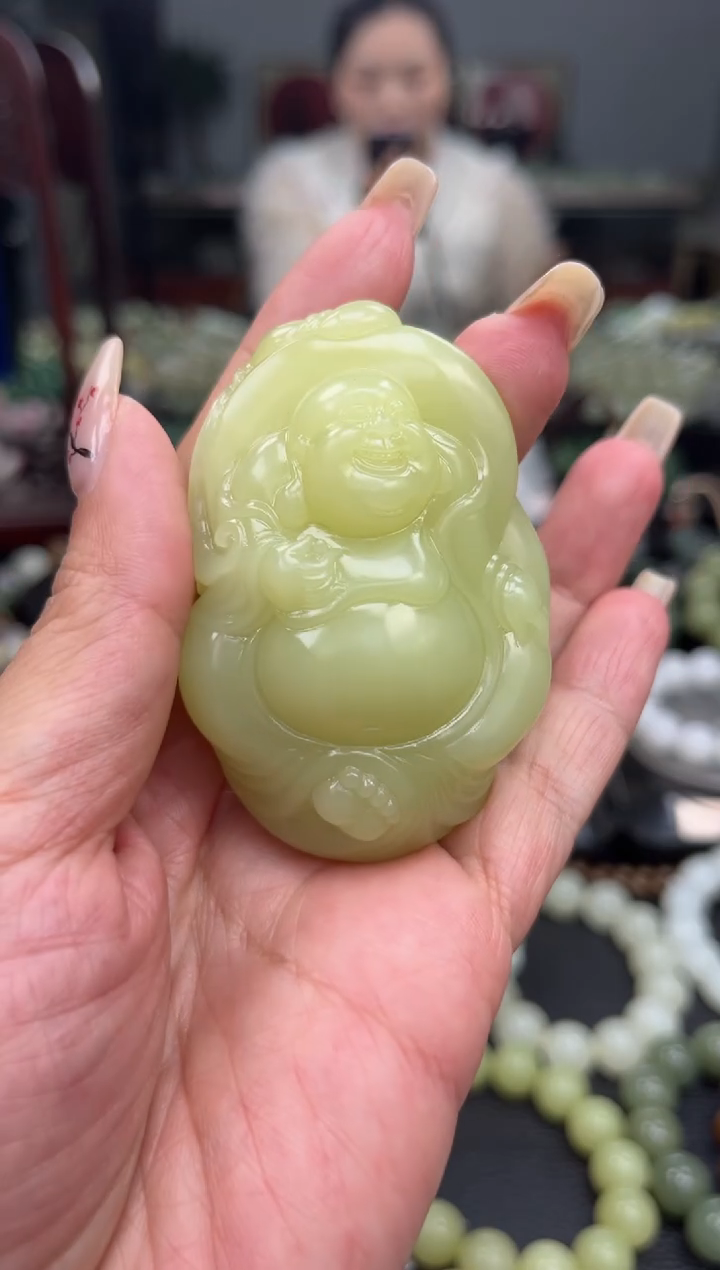 【闪购商品】和田玉手串未镶嵌鸡油黄把件