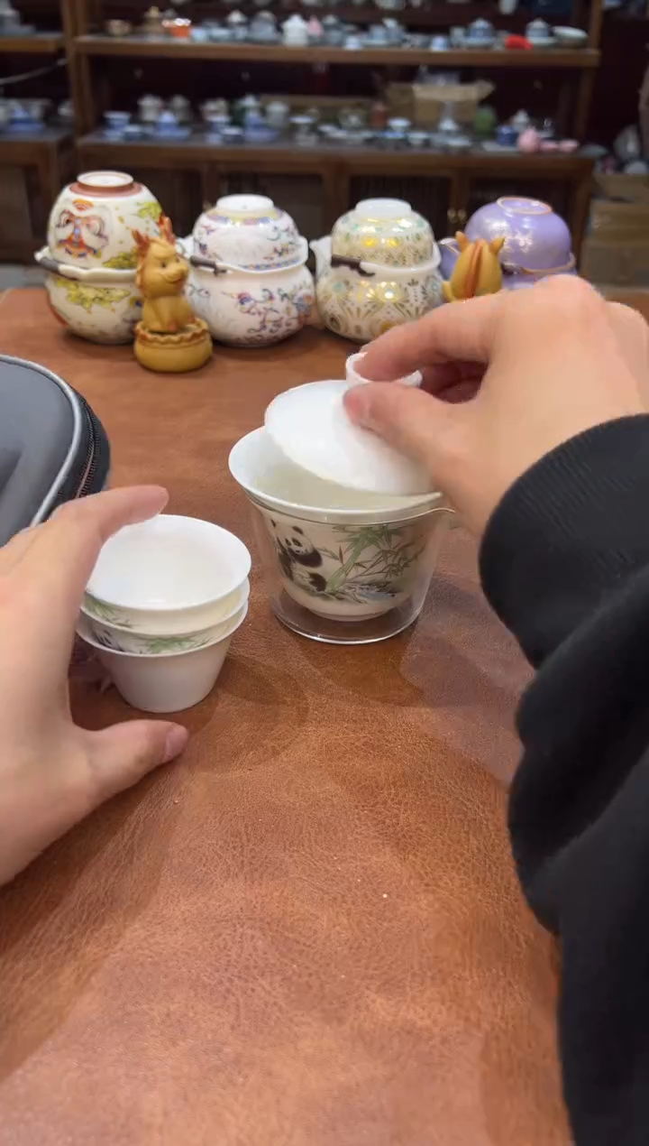 真的很便宜会开片的旅行茶具