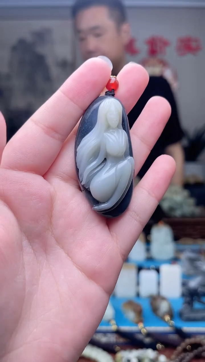 和田玉未镶嵌挂件1