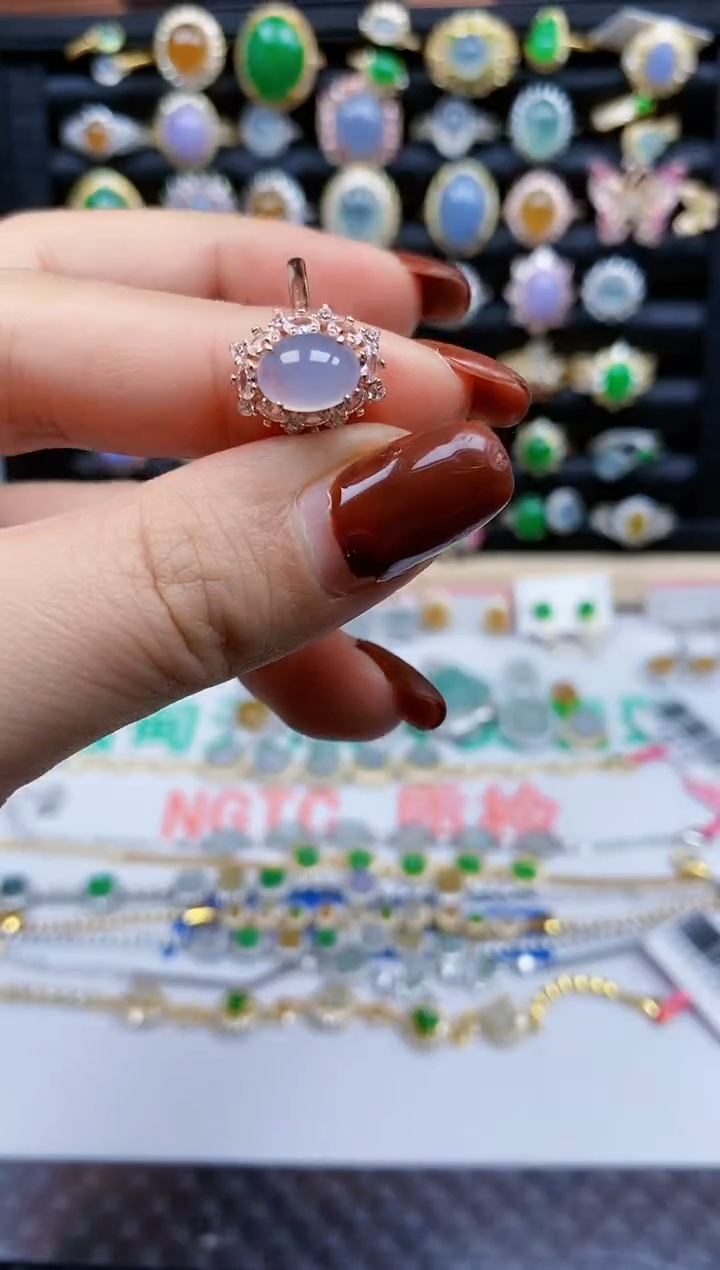 银S925镶嵌戒指翡翠97