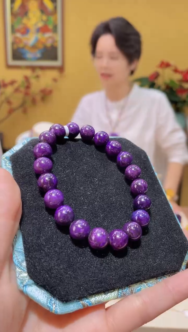 未镶嵌苏纪石（舒俱来）手串3/10mm圆珠@@ZY50522020