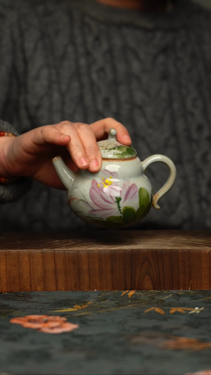 瓷片釉下彩手工手绘同款