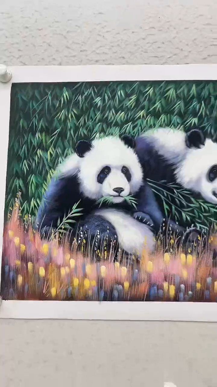 油画油画-熊猫-50-60厘米