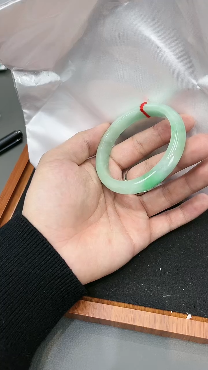 【闪购商品】砖雕s42冰飘花手镯圈口53-60