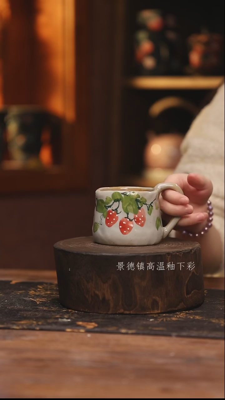 陶瓷景德镇高温釉下手绘陶瓷@L173@