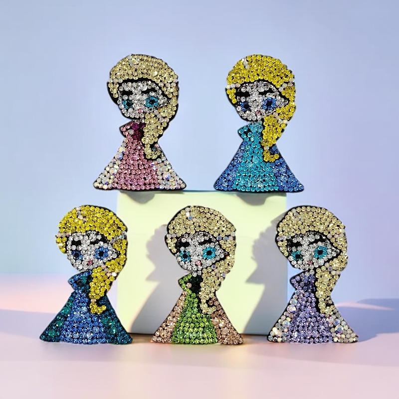 1032【爱莎公主】BB夹鸭嘴夹发圈手工时尚彩色洋气仙女爆款轻奢卡通