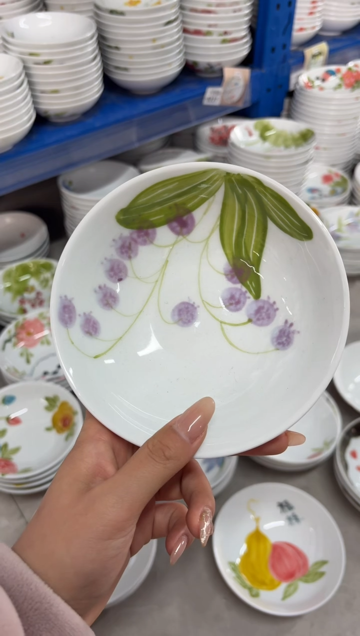 瓷片景德镇高温陶瓷食品级手绘釉中彩-小胖碗