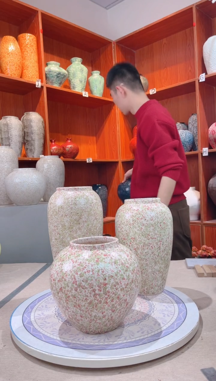 【闪购商品】瓶绿野仙踪三件套 陶瓷花瓶 无花