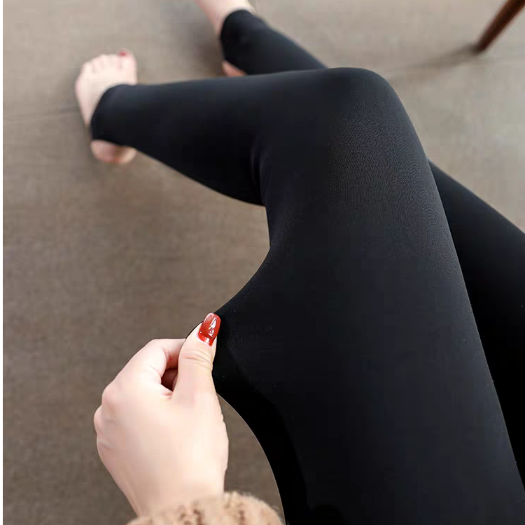 加绒加厚保暖打底裤女冬季羊 绒小黑裤外穿不掉裆高弹显瘦不紧绷