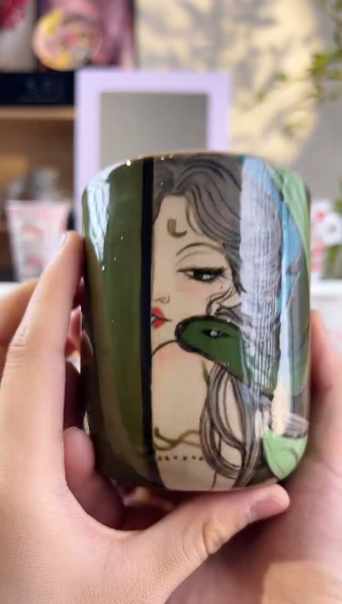 【闪购商品】摆件手工手绘陶瓷小杯杯