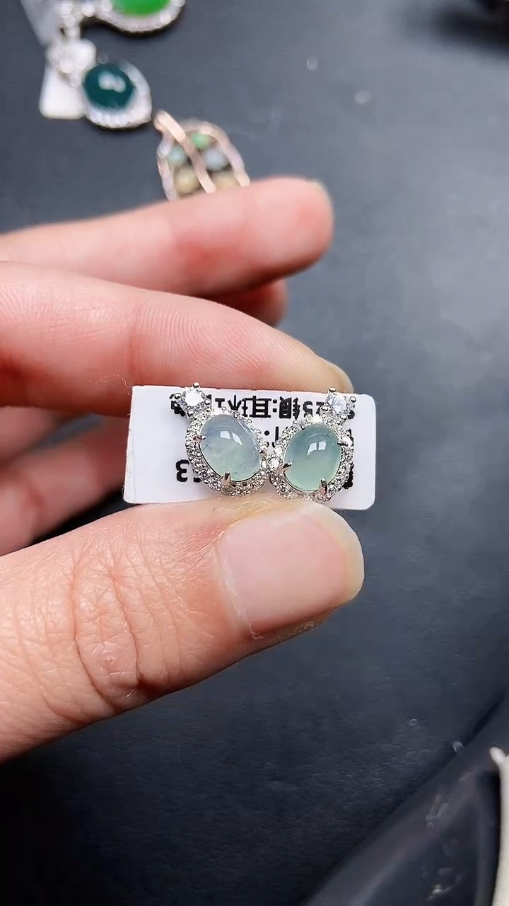 颈饰银S925镶嵌翡翠9493