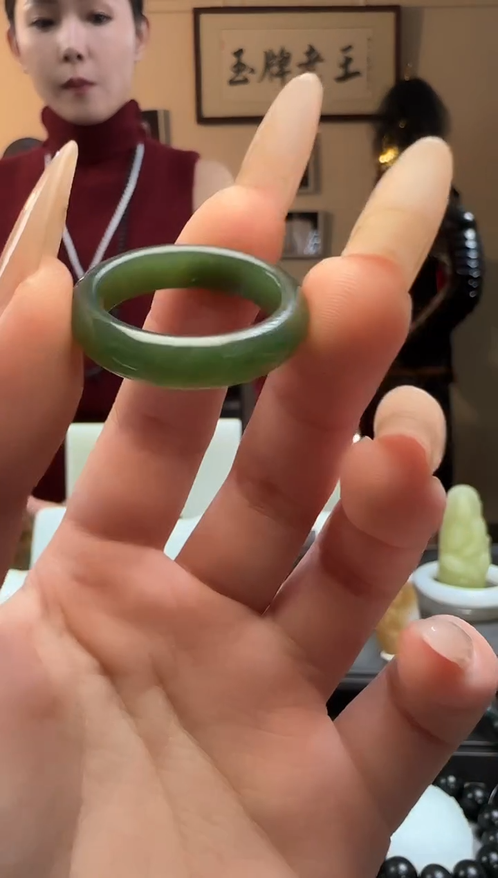 【闪购商品】和田玉碧玉未镶嵌戒指