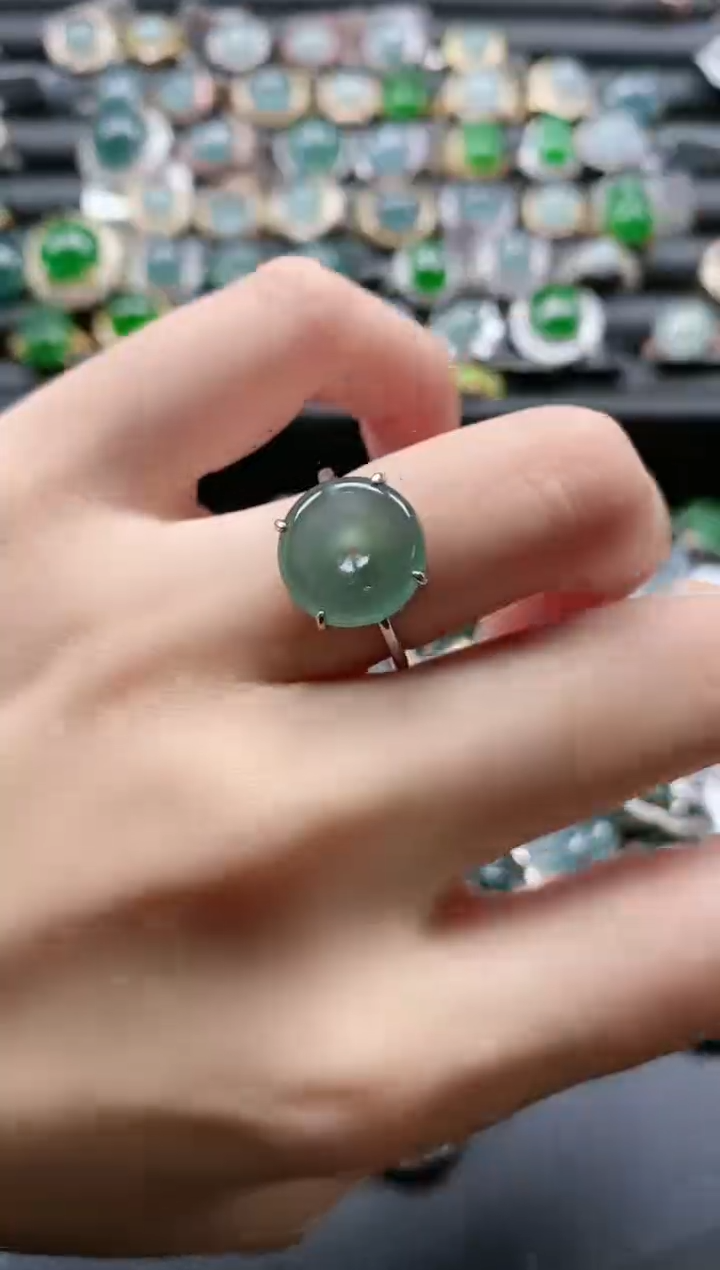 【闪购商品】翡翠戒指银S925镶嵌51151