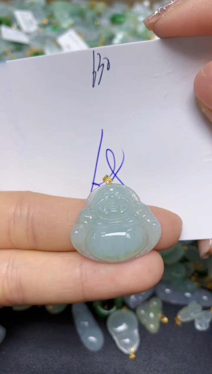 【闪购商品】翡翠挂件18K金镶嵌 天然翡翠A货
