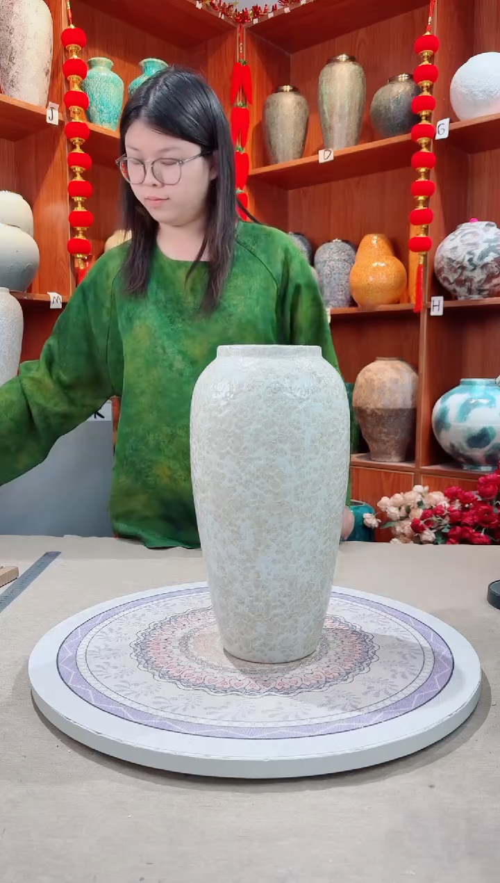 【闪购商品】瓶茶白 大号 陶瓷花瓶 无花 精品 