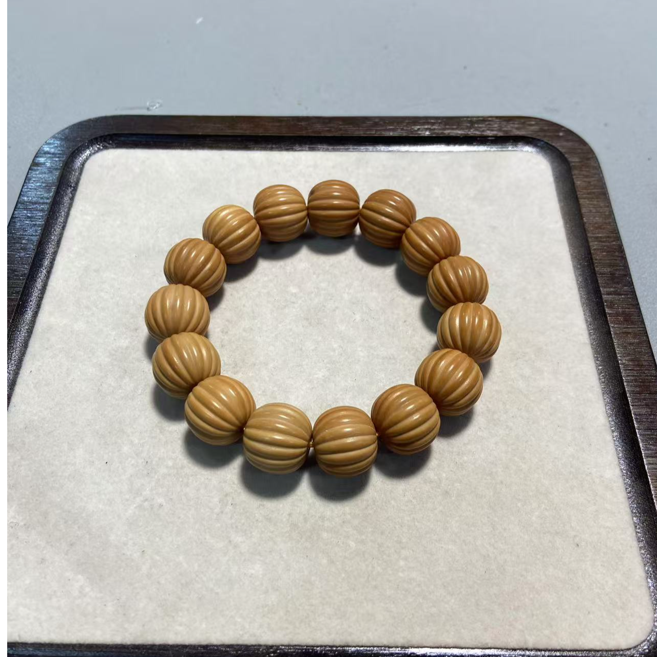 B468猴头瓜珠  核桃手串灯笼形状矮桩文玩手串