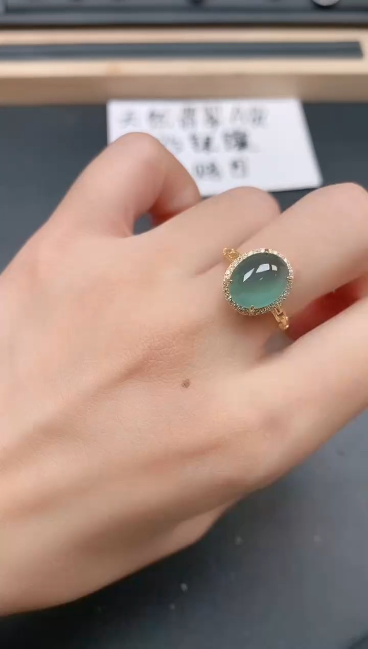 银S925镶嵌戒指翡翠111111