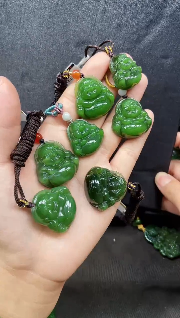 【闪购商品】和田玉吊坠未镶嵌 30MM 多样性发一微带红皮