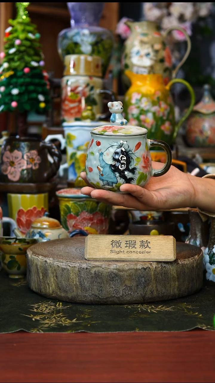 花瓶/杯子/碗微瑕161景德镇手工高温釉下彩