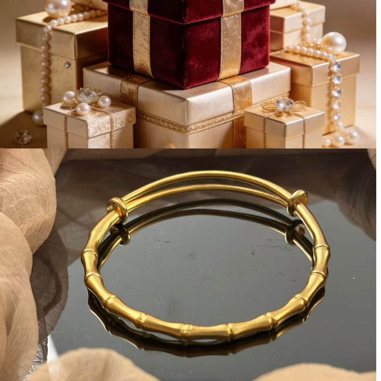  精品竹节手镯“竹竹高升”带礼盒—Z004