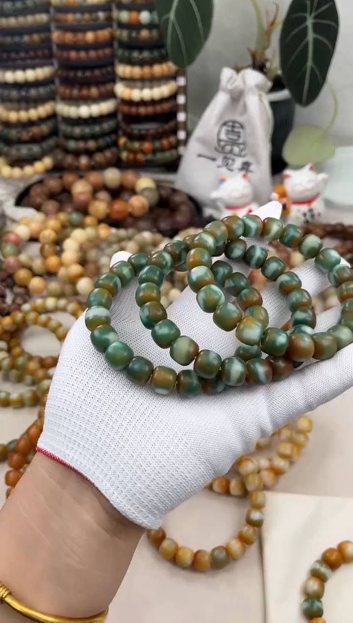 菩提根/象牙果手串a578卡12 干磨