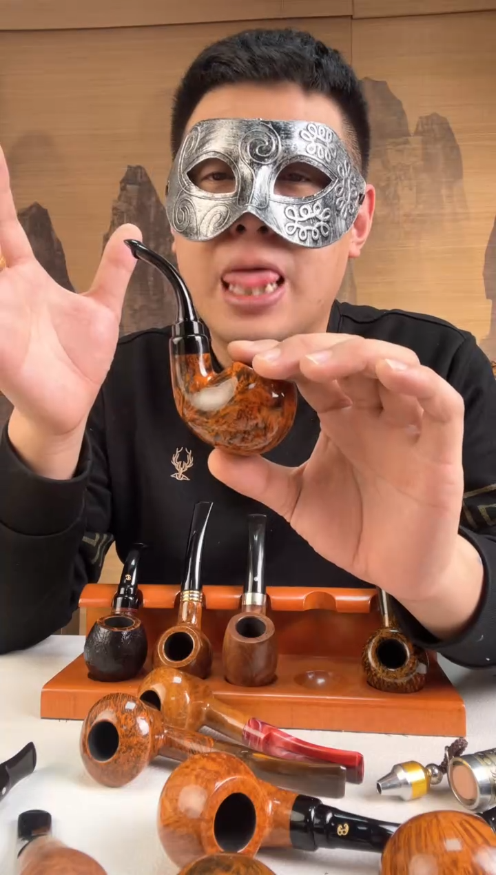 石楠木陶**决纯手工意大利石楠木烟斗wd3深色