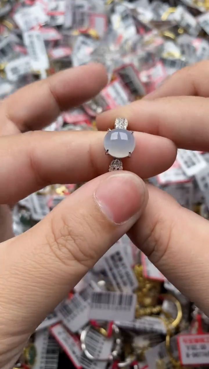【闪购商品】翡翠戒指银S925镶嵌55555---6