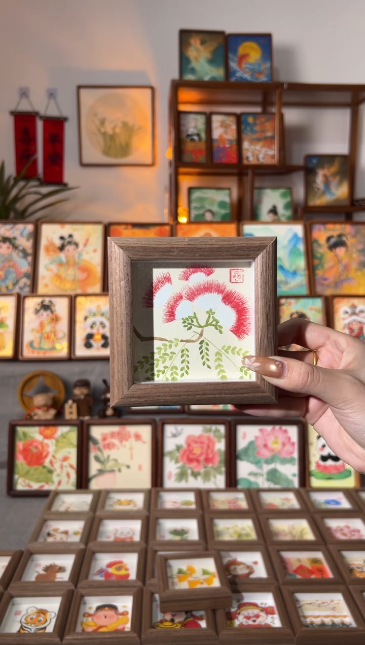 【闪购商品】国画新合欢 手绘国画11