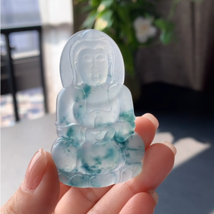 缅甸天然定制翡翠吊坠挂件