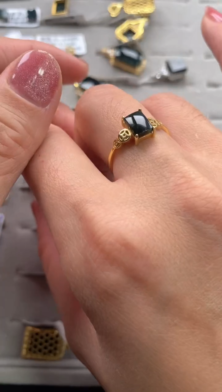 【闪购商品】翡翠戒指银S925镶嵌2222222222    2