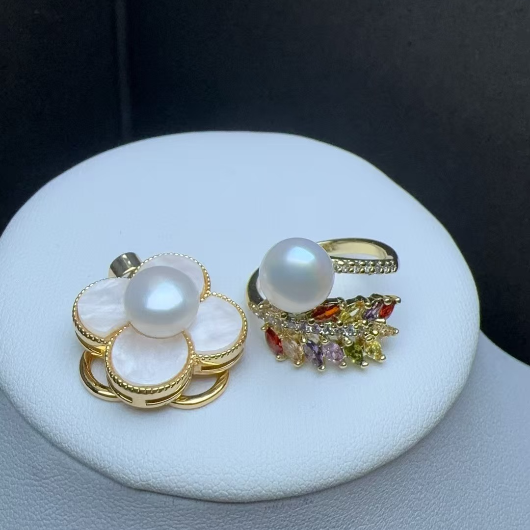 CT3670+CT3437【任会长珠宝】维纳斯澳白珍珠吊坠+戒指-两件套