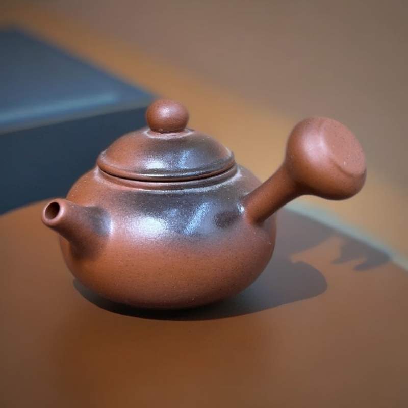 原矿朱泥窑变侧把迷你茶壶可作茶宠的小品壶