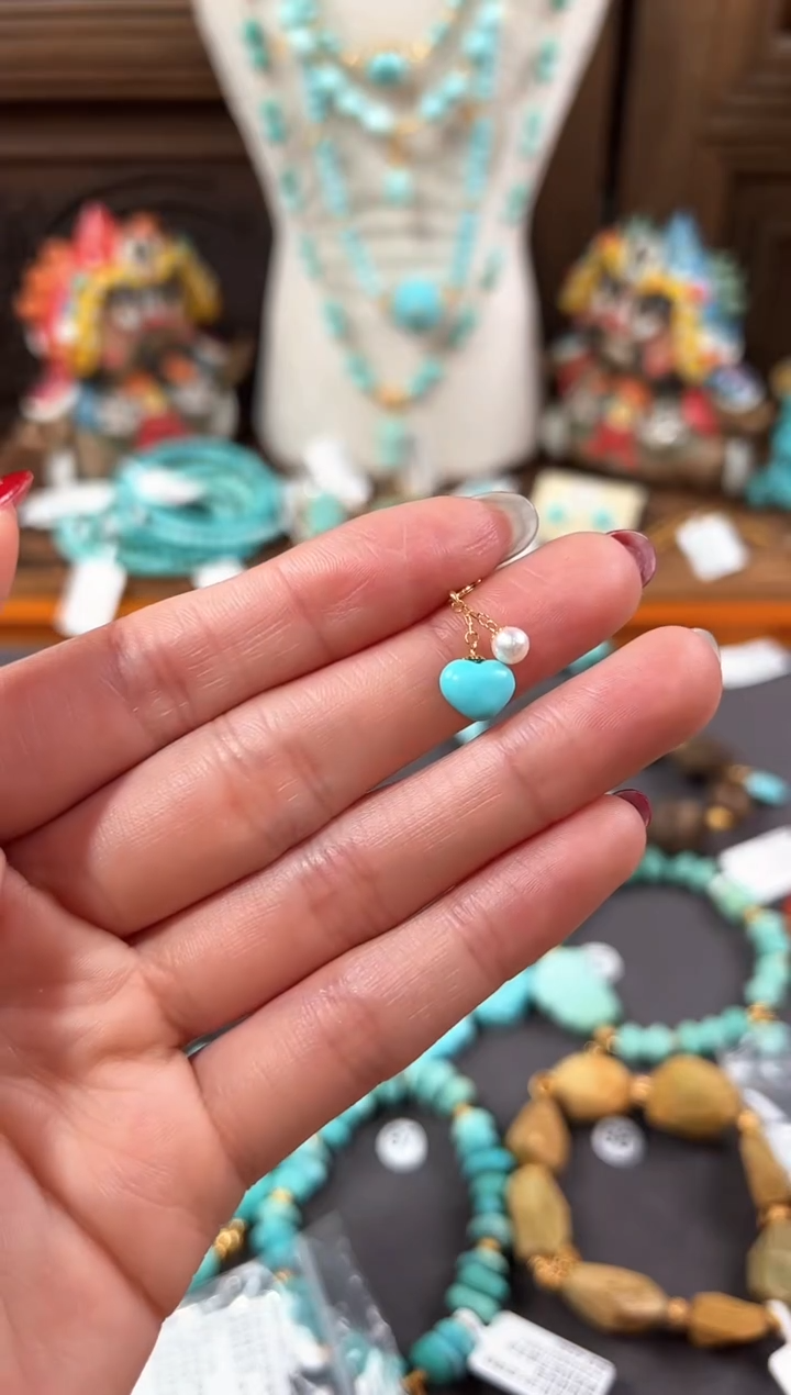 【闪购商品】绿松石提溜18K金镶嵌绿松石提溜