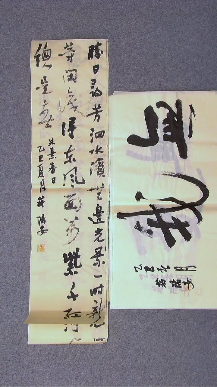 书法蒋阳安 陕西西安98*25尺寸 宋一单两平尺四字