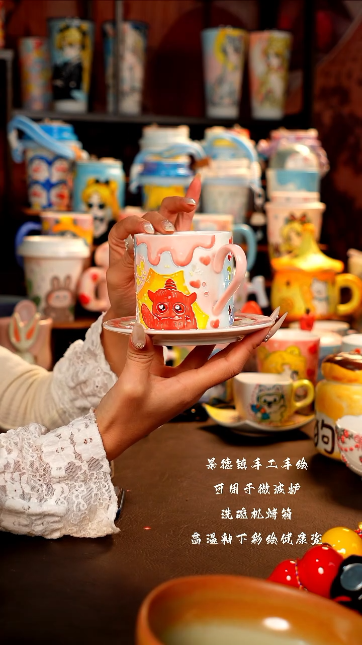 景德镇设计款手工手绘杯杯