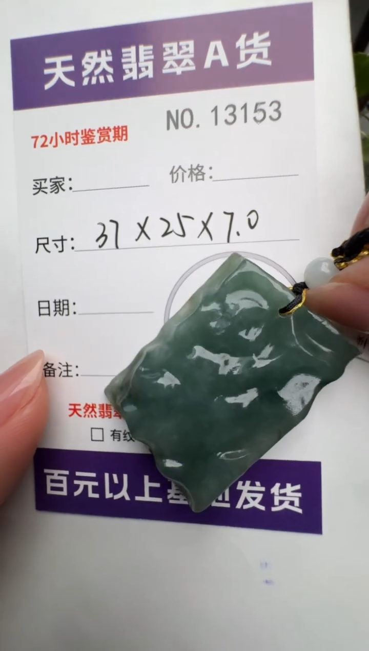 翡翠未镶嵌颈饰原石13153