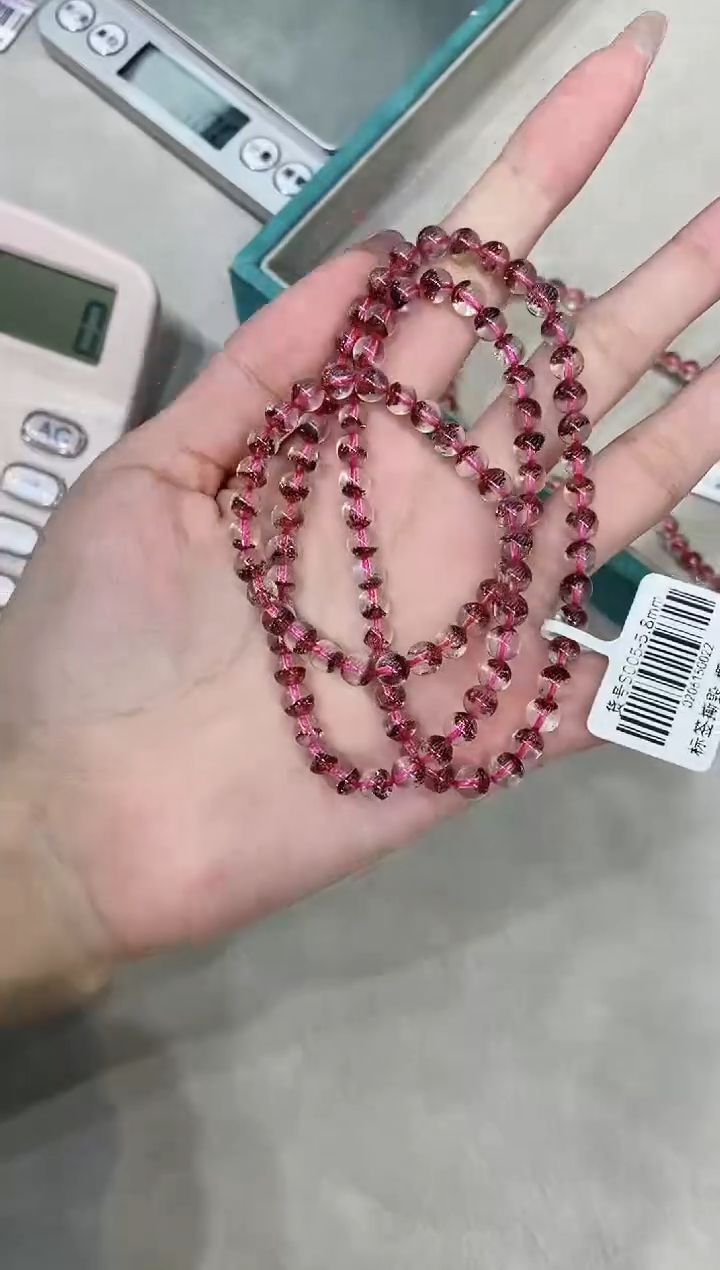 【闪购商品】水晶手串未镶嵌s005 金草莓多圈5.8mm多样性发一