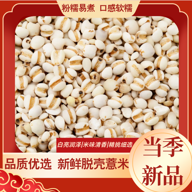 薏米仁 薏仁煮粥煮水苡仁米湿气五谷杂粮新鲜脱壳