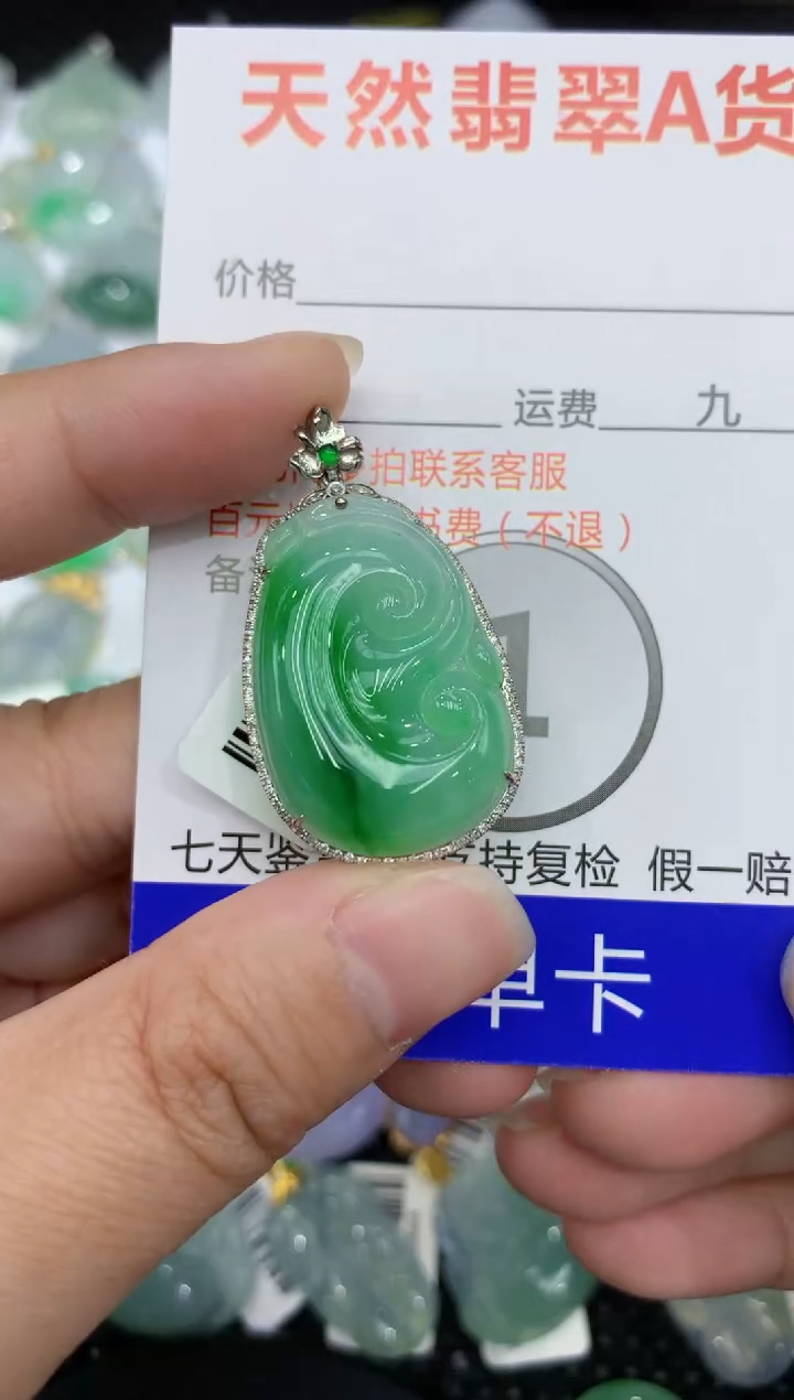 【闪购商品】翡翠颈饰18K金镶嵌1111111111
