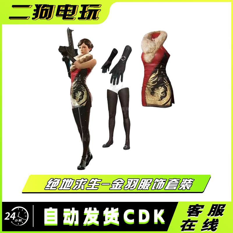 PUBG绝地求生金羽套装衣服皮肤服装手套发现丝袜吃鸡兑换码CDK