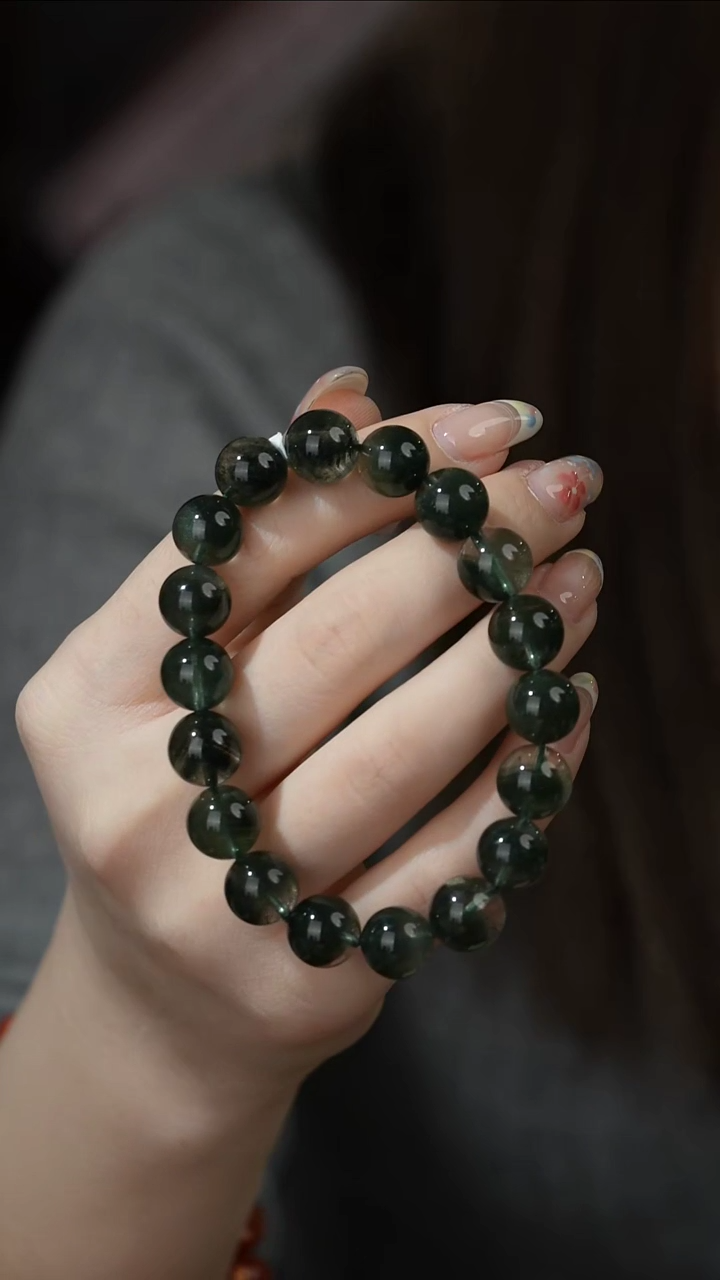 单圈未镶嵌水晶Y15（多样性发一件）绿幽灵10mm+