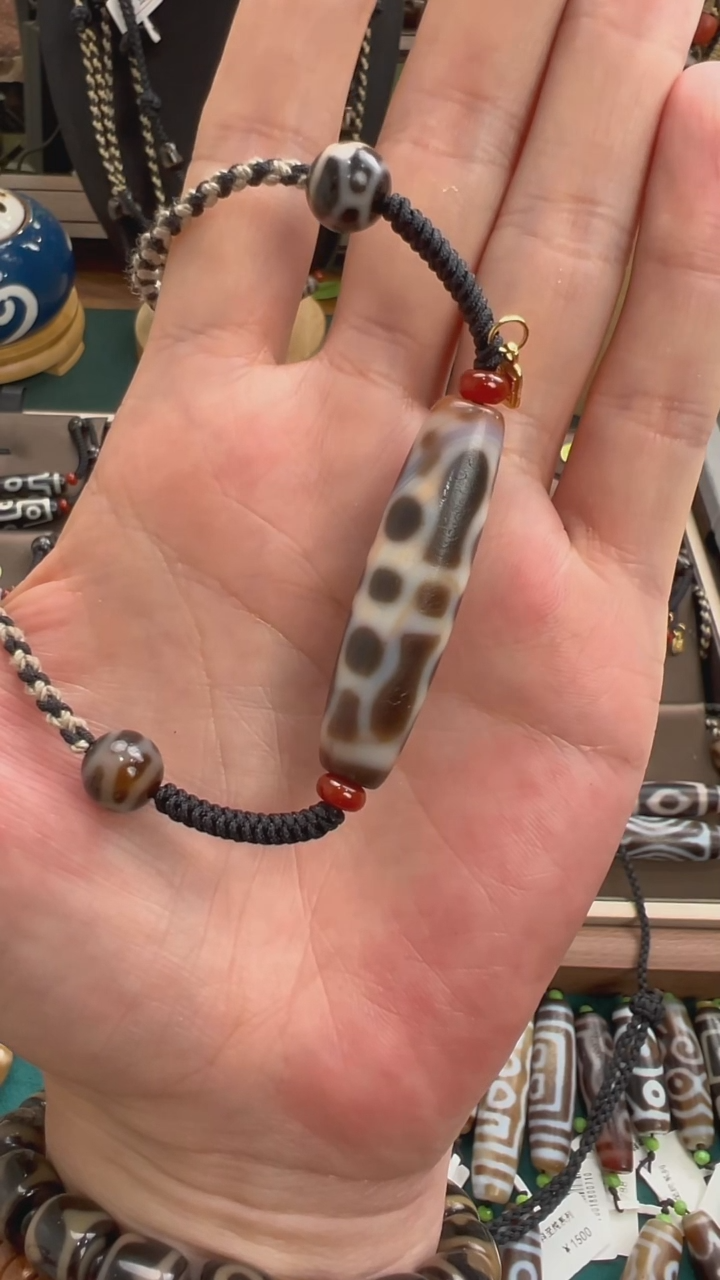 玛瑙/玉髓颈饰未镶嵌小卢全手工玛瑙天珠