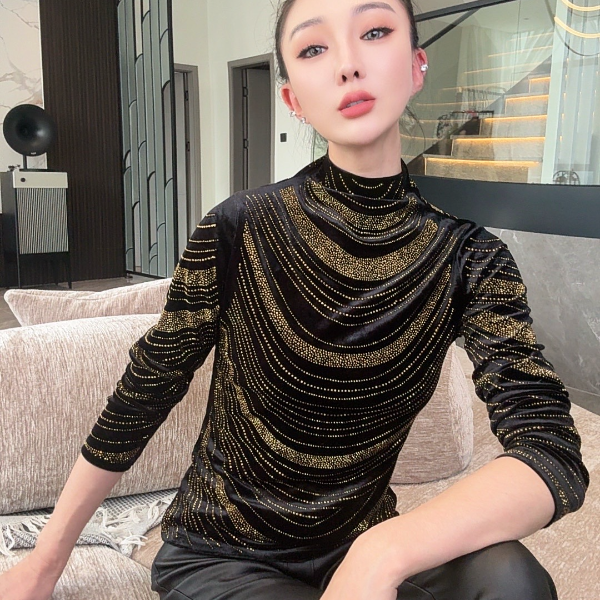 【宝姐家/打底】秋冬新款高定时尚气质百搭修身打底衫