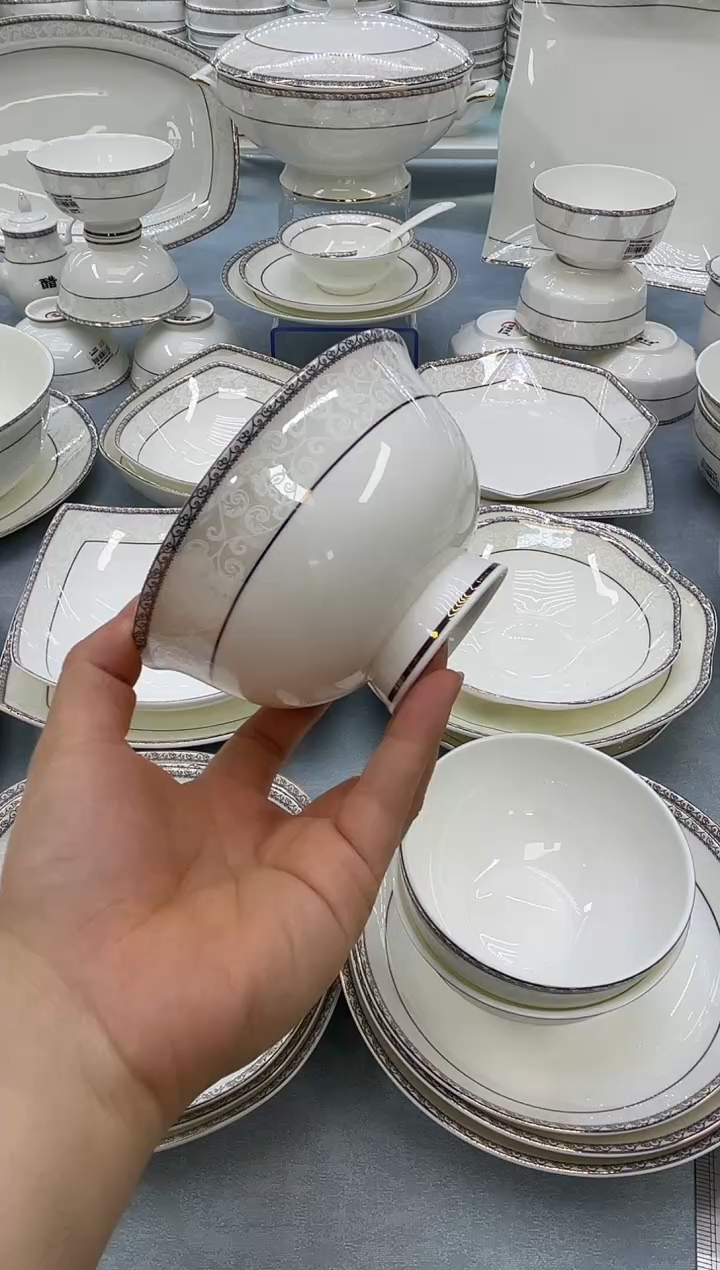 骨瓷玲珑5高6个  