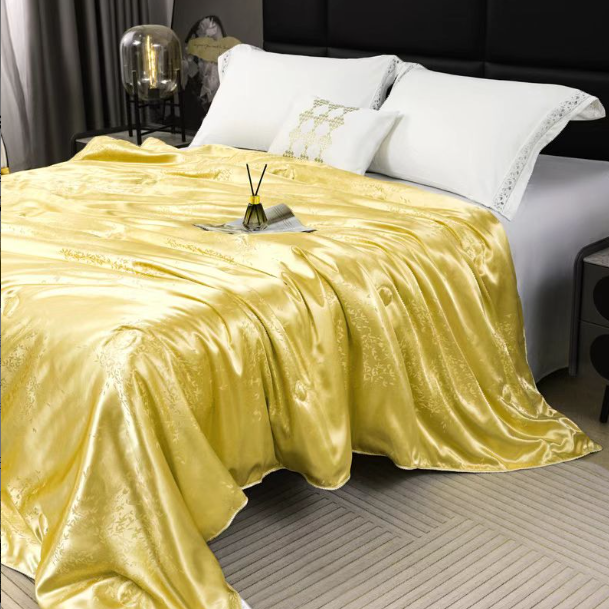 手艺人传统/轻奢双面贡缎提花黄金被蚕丝棉被春秋被