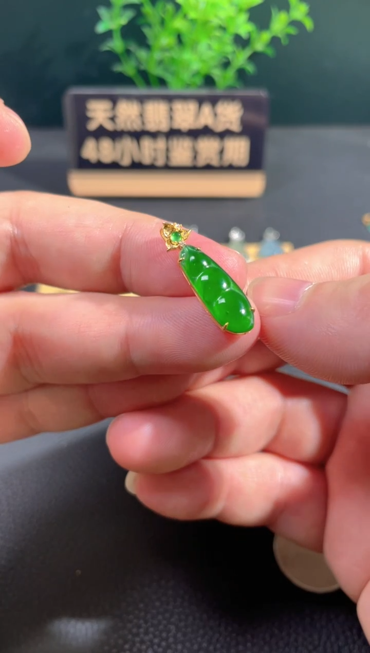 【闪购商品】翡翠颈饰18K金镶嵌翡翠