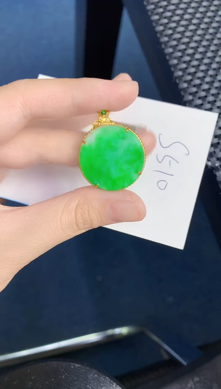 【闪购商品】翡翠颈饰18K金镶嵌000000000