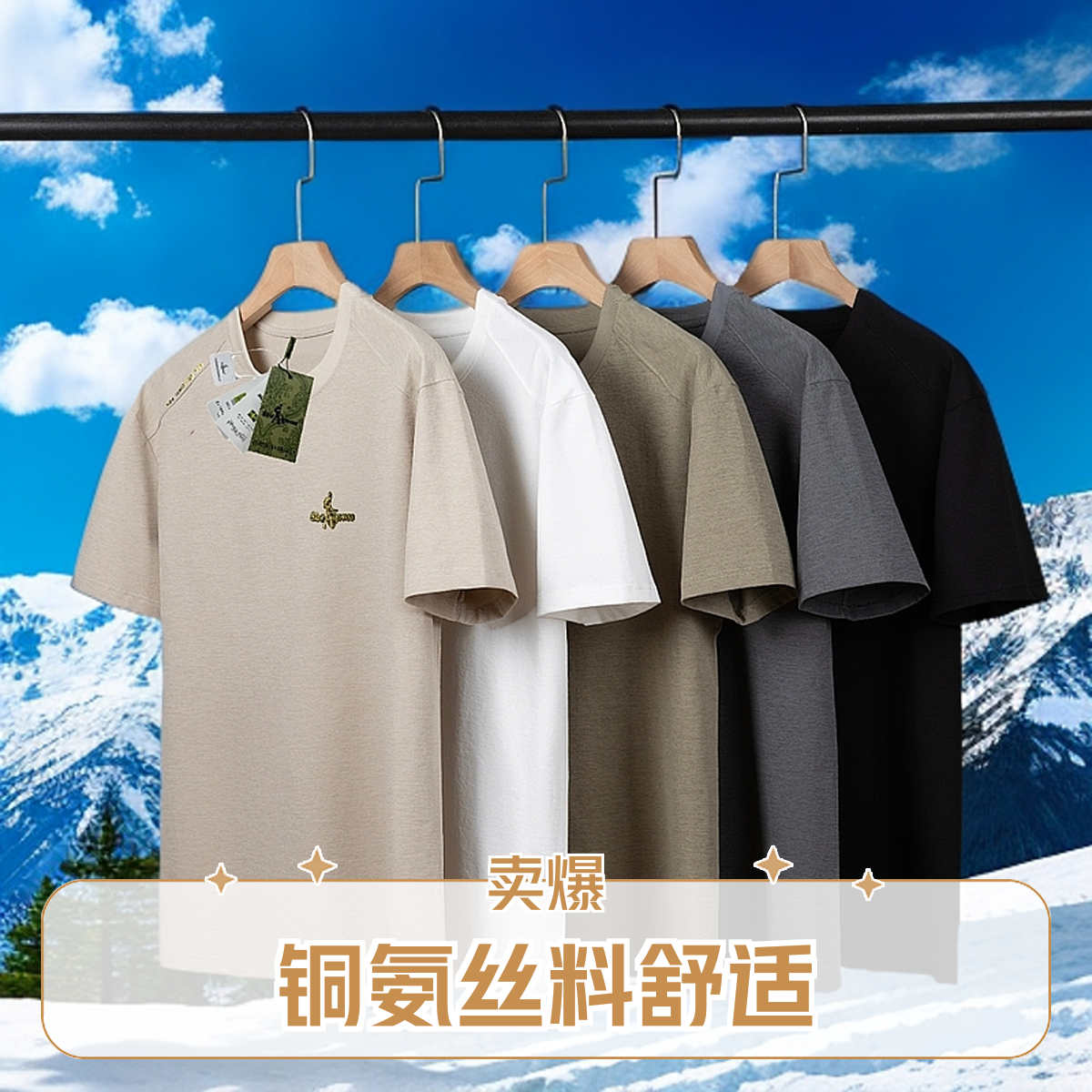 sheqonss/西球仕 1196铜氨丝 索罗娜 圆领体恤