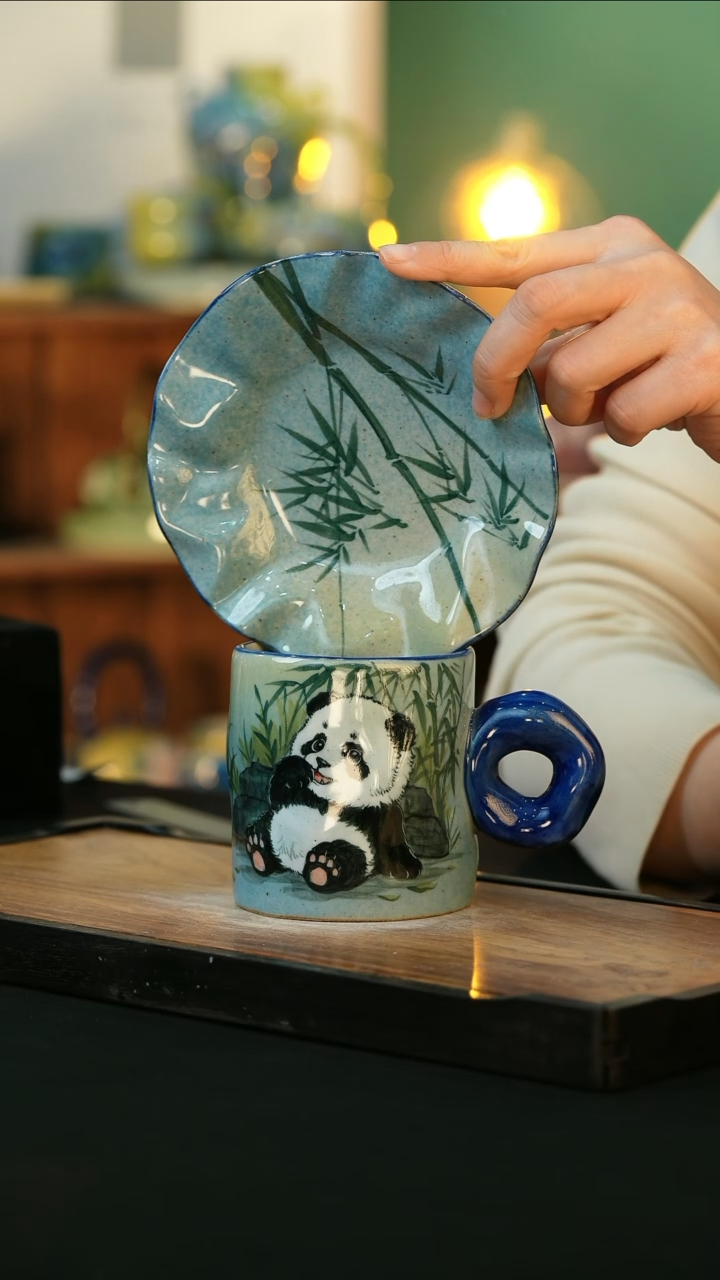 【闪购商品】杯手绘心瓷陶瓷浮力