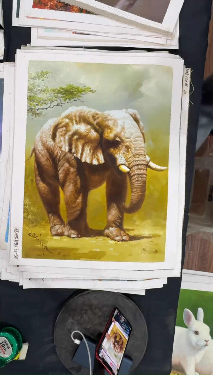 油画【特价画芯】朝鲜画家原创手绘油画作品